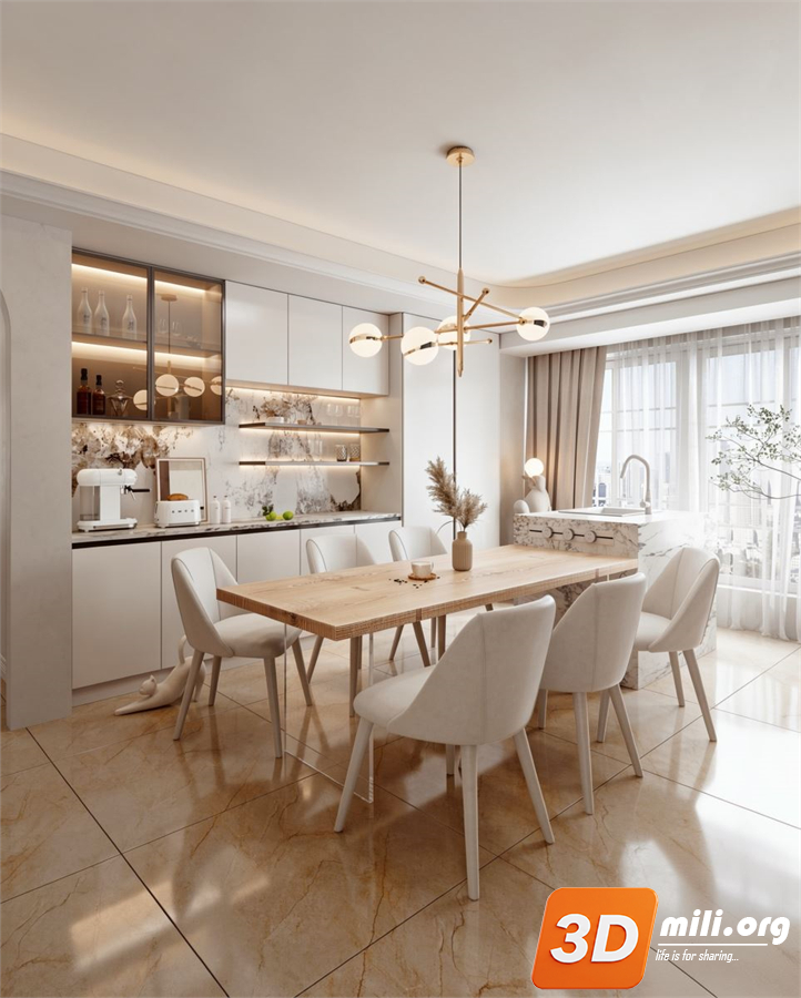 Dining Table Set Skp Files